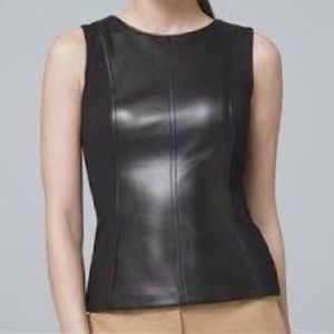 Faux leather bodice - sz 8 NWT WHBM